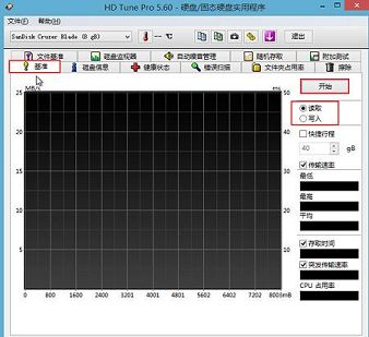 u深度hdtune检测u盘读写速度教程