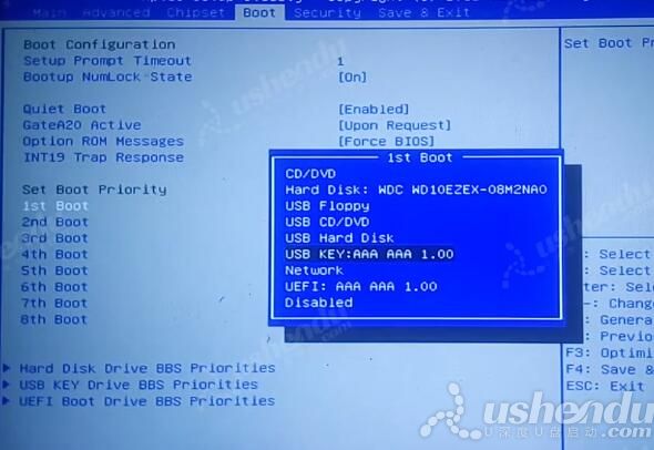 bios设置u盘启动